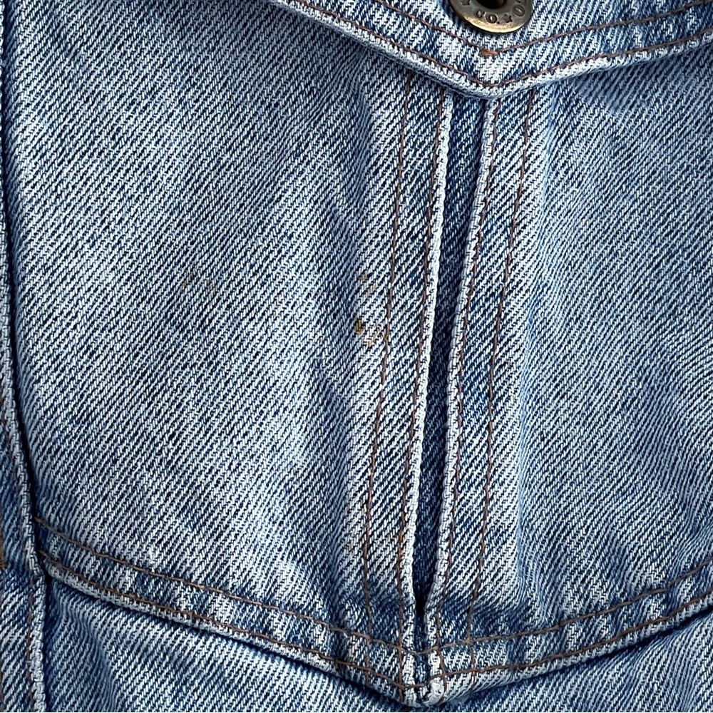 Vintage PARASUCO 90s Oversized Trucker Chore Denim Jean Jacket - Picture 13 of 14